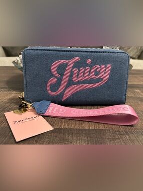 Juicy Couture “Too Cute” Denim Wallet Wristlet